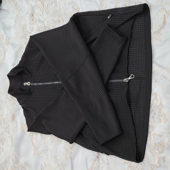 JoyLab Jackets & Coats Joy Lab Boxy Perforated Zip Up Jacket Poshmark